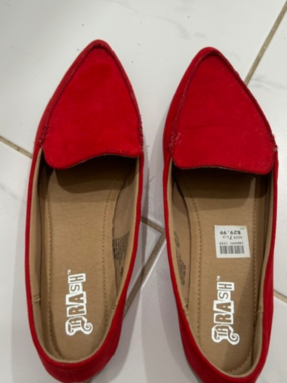 BRASH Red flats - size 7.5